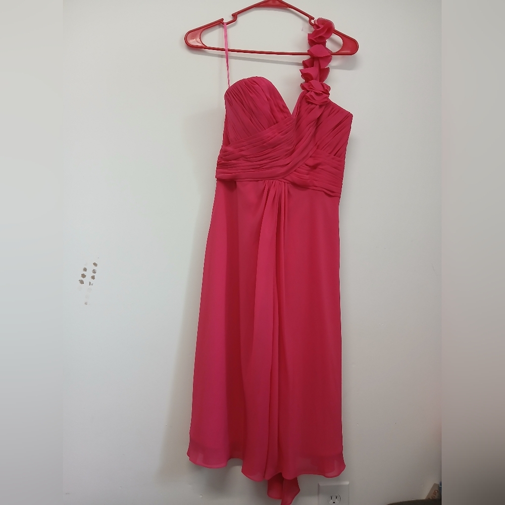 Allure Bridals .Elegant Pink Halter Dress Size 6